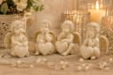 Geschenkestadl Engelfigur Set 24 St. Weiß Polystein Bild 1