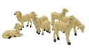 Geschenkestadl Tierfigur 6 süße Schafe im Set Weiß Bild 1