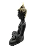 Geschenkestadl Buddha Figur 30 cm Schwarz Gold Zen Deko Bild 5