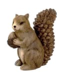 Geschenkestadl Tierfigur 2 Stück Eichhörnchen Figuren mit Nuss Braune Keramik Bild 3