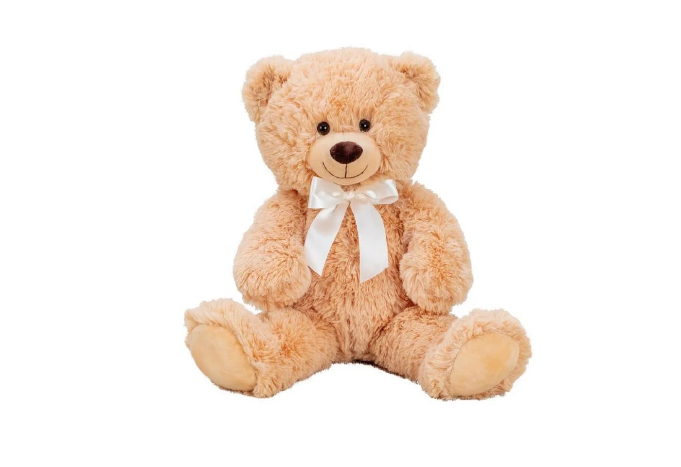 Geschenkestadl Kuscheltier Großer Teddybär 56 cm Hellbraun mit Schleife