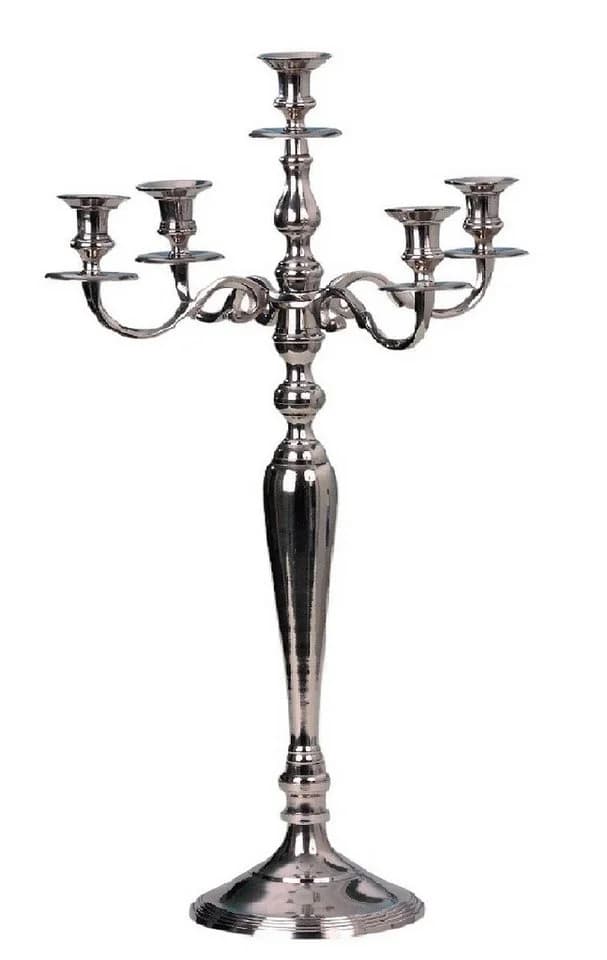 Geschenkestadl 5-armiger Kerzenständer Silber Klassisch Zerlegbar