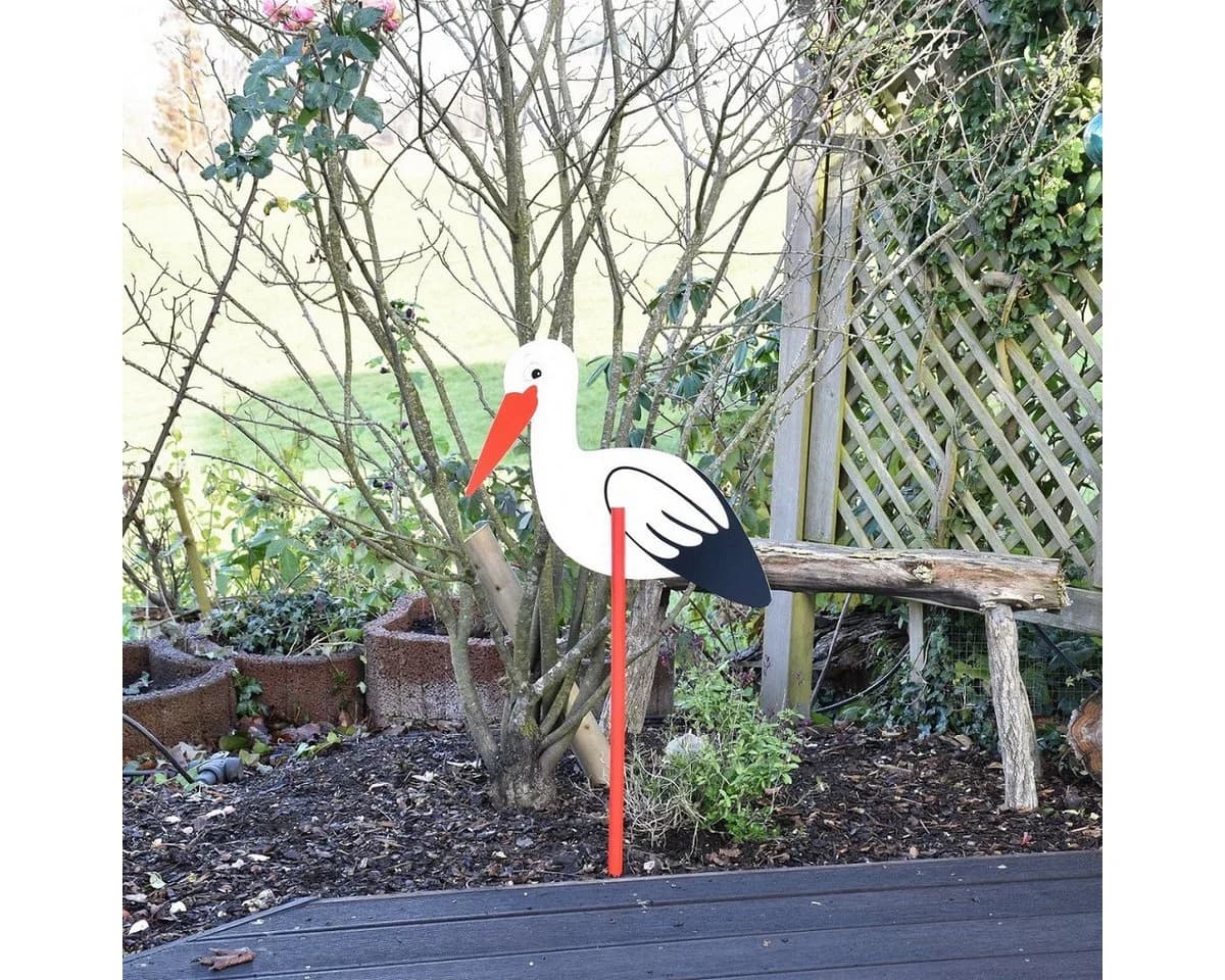 Geschenkestadl Klapperstorch Holz 101 cm - Bild 3