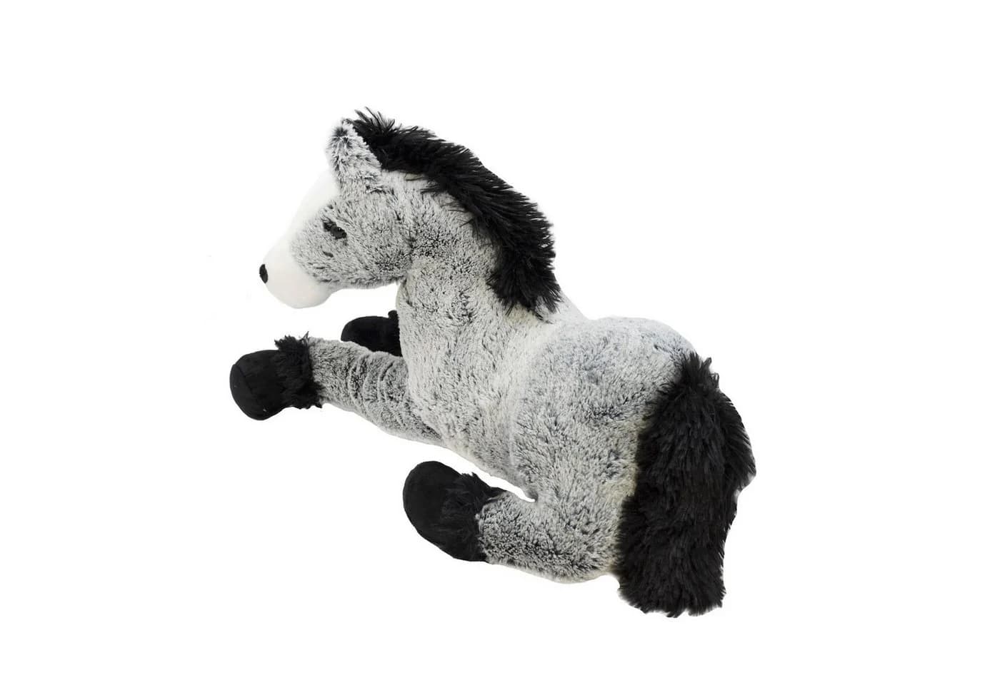 Geschenkestadl Plüschpferd Kuscheltier 50 cm Braun/Schwarz-Grau
