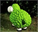 Geschenkestadl Gartenfigur XL Schaf Grün Wetterfest Bild 4
