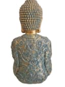 Geschenkestadl Buddha Figur groß 41,5cm Türkis Gold betende Hände Bild 3