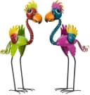 Geschenkestadl Vogel Figur 2 Stück Bunt 64cm XL Dekoration Gartendeko Bild 2