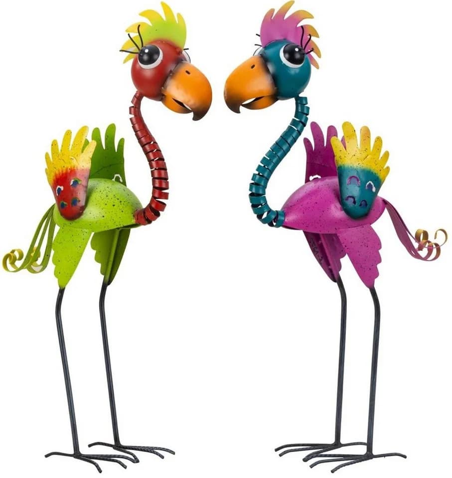 Geschenkestadl Vogel Figur 2 Stück Bunt 64cm XL Dekoration Gartendeko - Bild 2