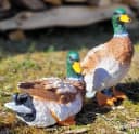 Geschenkestadl Tierfigur 2 Enten stehend/liegend Garten Deko Bild 3