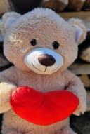 Geschenkestadl XXL Teddybär mit Herz 100 cm Kuscheltier Bild 3