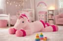 Geschenkestadl Kuscheltier Einhorn Plüsch Rosa 110cm XXL Bild 1