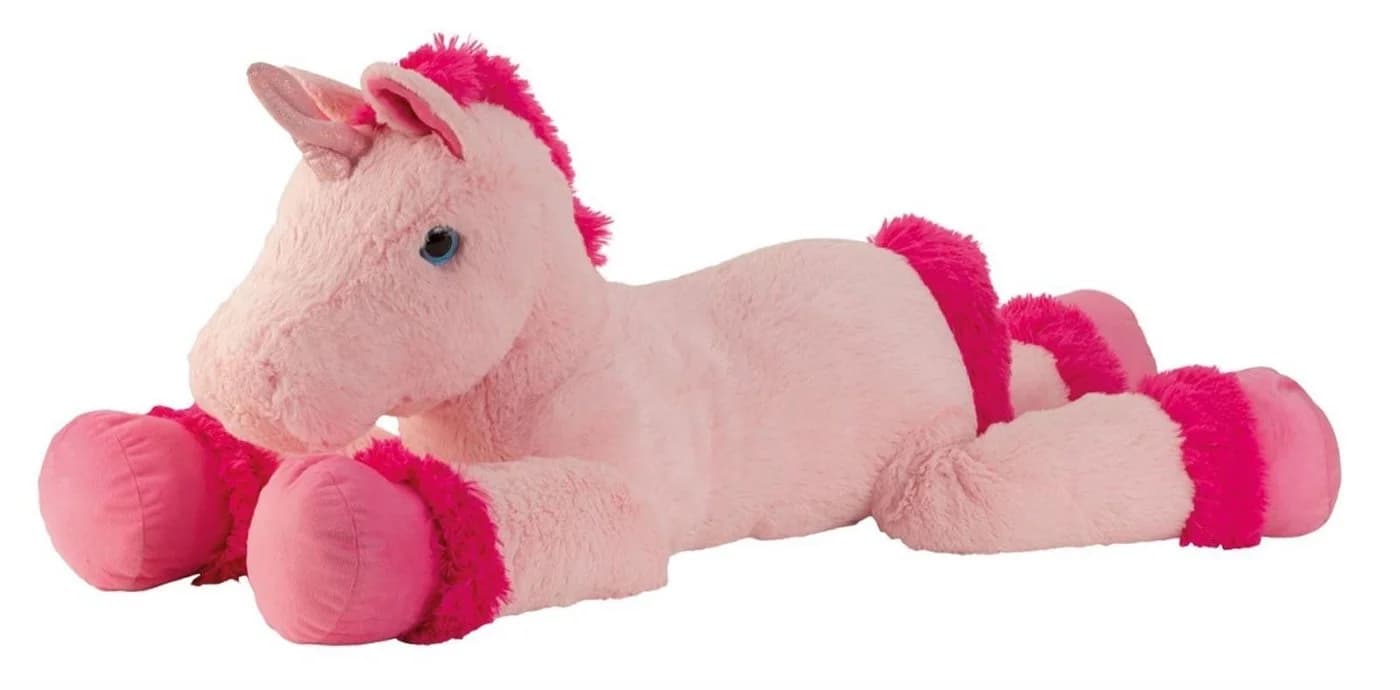 Geschenkestadl Kuscheltier Einhorn Plüsch Rosa 110cm XXL - Bild 2