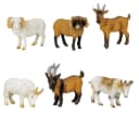 Geschenkestadl 6er Set Ziegenfiguren Mini Deko Bauernhof Landhaus Bild 2