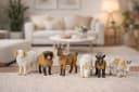 Geschenkestadl 6er Set Ziegenfiguren Mini Deko Bauernhof Landhaus Bild 4