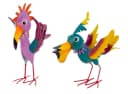 Geschenkestadl Bunte Metall-Vögel 2er Set Dekofigur Modern Bild 5