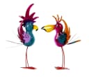 Geschenkestadl Deko-Vögel 2er Set Bunt Metall Bild 2
