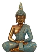 Geschenkestadl Buddha Figur 25cm Gold-Türkis Deko Meditation Bild 2