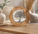 Geschenkestadl Dekobaum Lebensbaum Aluminium Holzring 26 cm Bild 1
