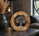 Geschenkestadl Dekobaum Lebensbaum Aluminium Holzring 26 cm Bild 3