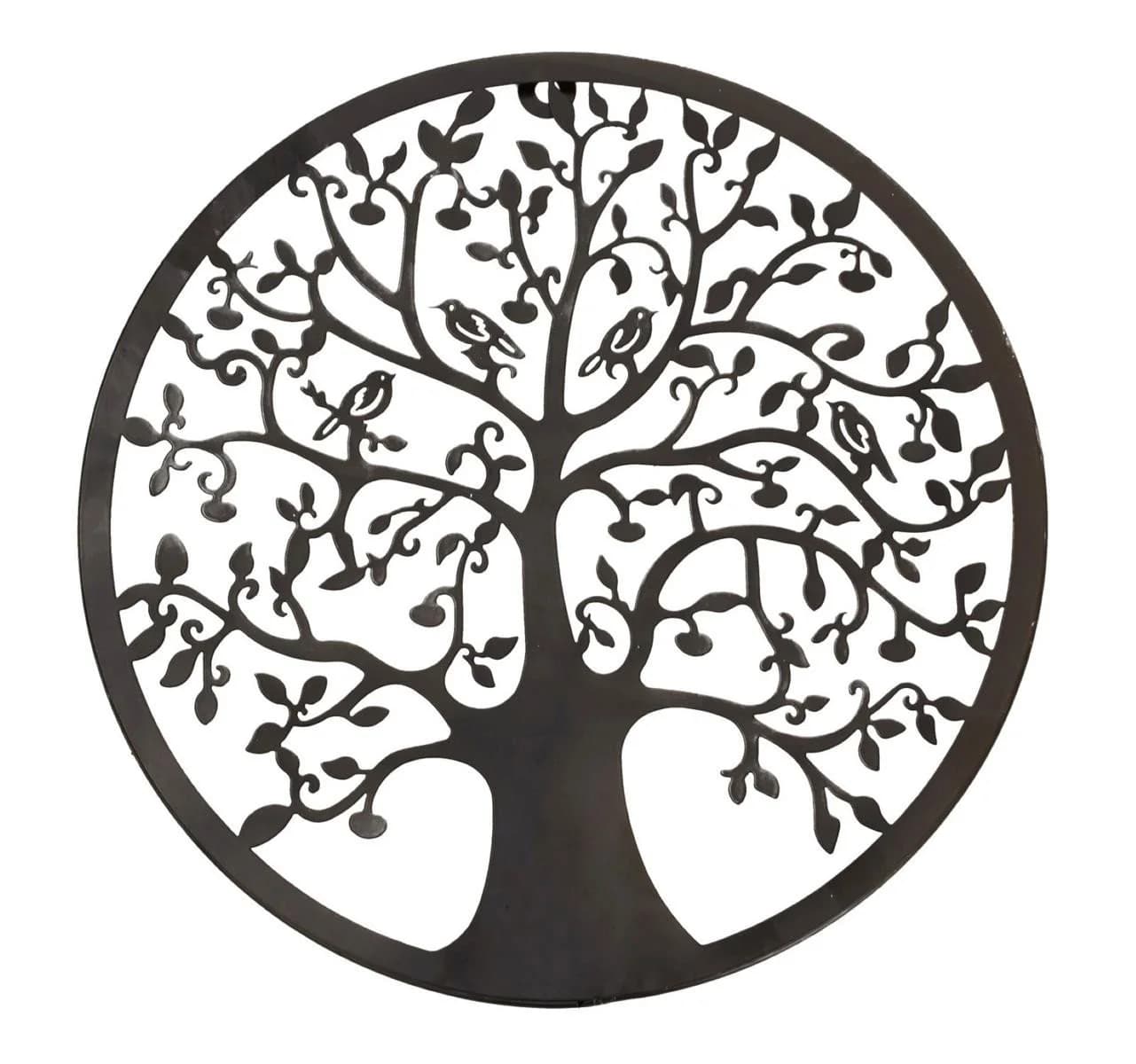 Geschenkestadl Wanddeko Baum des Lebens Metall Schwarz 30 cm - Bild 2