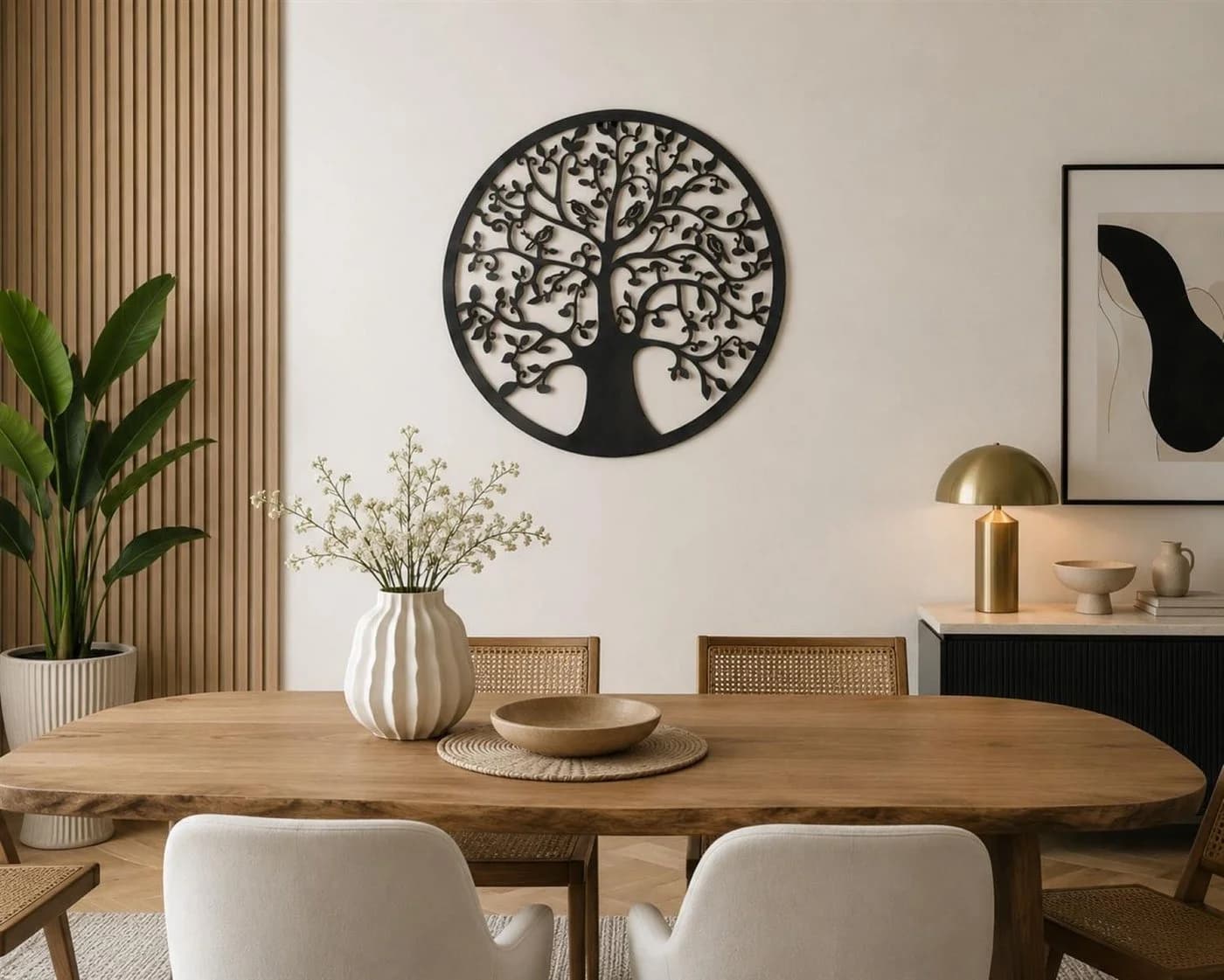 Geschenkestadl Wanddeko Baum des Lebens Metall Schwarz 30 cm - Bild 4