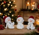 Geschenkestadl Schneemann 3er Set sitzend Polystein Bild 1