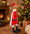Geschenkestadl Dekofigur Bali Ente Weihnachtsmann Holz Bild 1