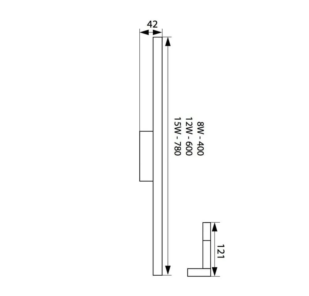 Licht-Trend LED Wandleuchte Asto 90cm IP44 Chrom Silber - Bild 4