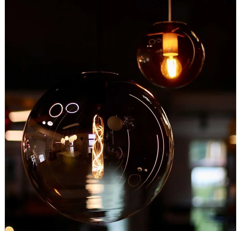 s.luce Pendelleuchte Orb Glaskugel 5m Abhängung Schwarz/Klar - Bild 3