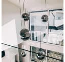 s.luce Pendelleuchte Orb Glaskugel 5m Abhängung Schwarz/Klar Bild 5