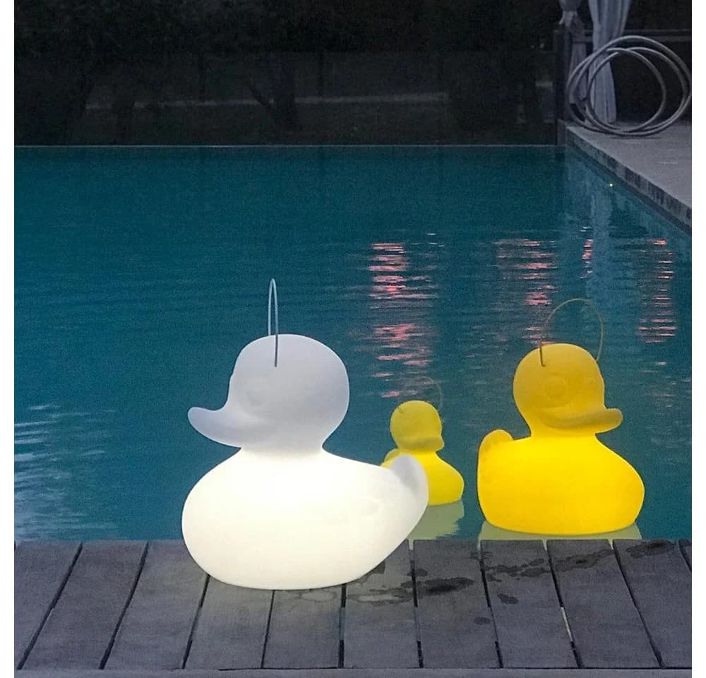 Licht-Trend Schwimmfähige Akku-LED-Leuchte Duck-Duck Weiß - Bild 4