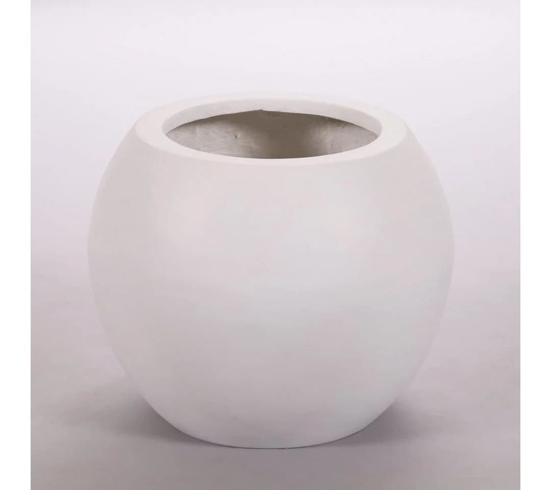 Elegant Einrichten Pflanzkübel Fiberglas Ball Perlmuttweiß - Bild 2