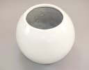 Elegant Einrichten Pflanzkübel Ball Fiberglas Hochglanz-Weiß Bild 5