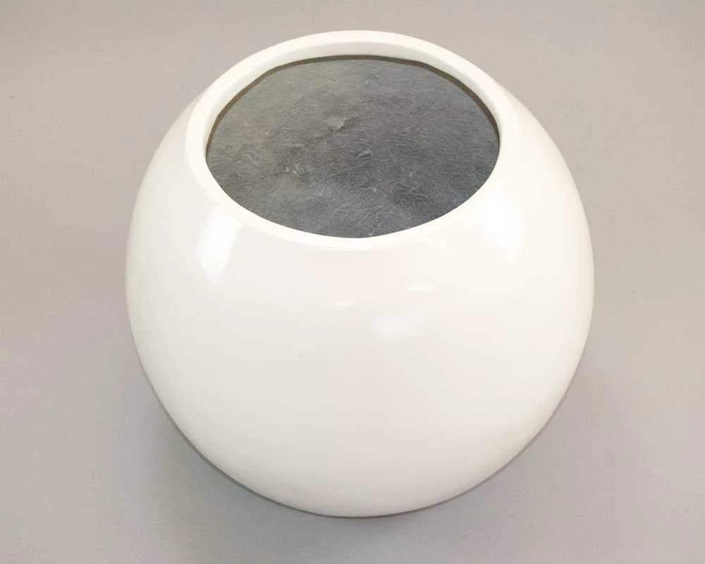 Elegant Einrichten Pflanzkübel Ball Fiberglas Hochglanz-Weiß - Bild 5