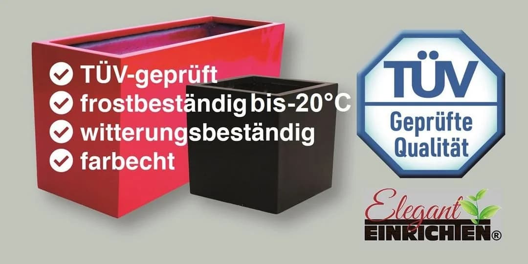 Elegant Einrichten Pflanzkübel Fiberglas Rechteckig Avocado-Grün - Bild 3