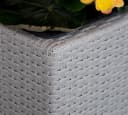 Elegant Einrichten Pflanzkübel Säule grau meliert Polyrattan Bild 4