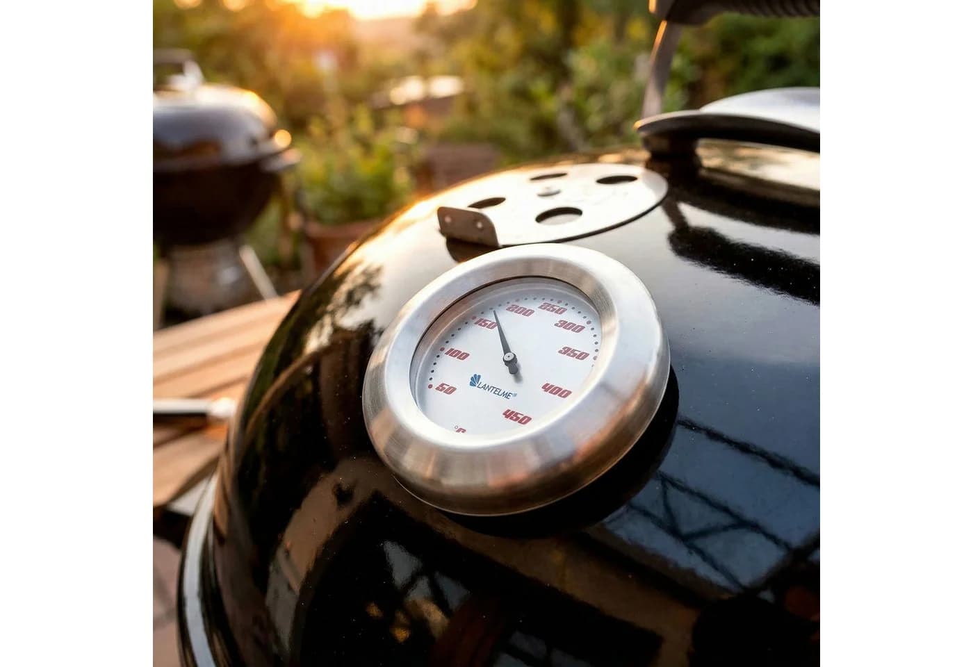 Lantelme Grillthermometer Edelstahl 450°C mit Befestigung - Bild 5