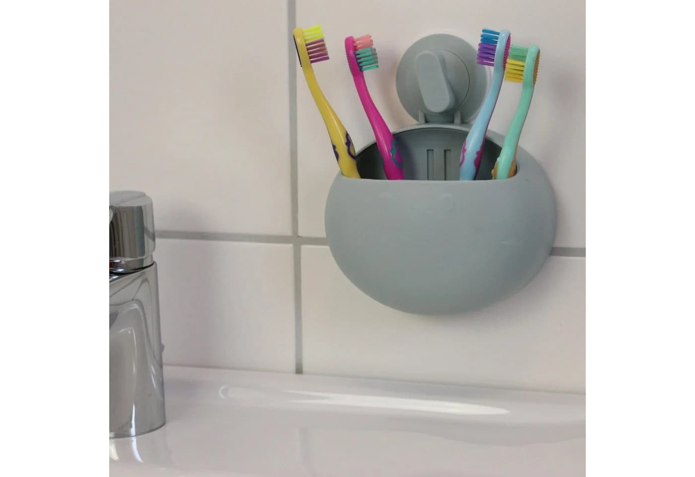 Lantelme Zahnbürstenhalter 2 Stück Set Blassgrün - Bild 4