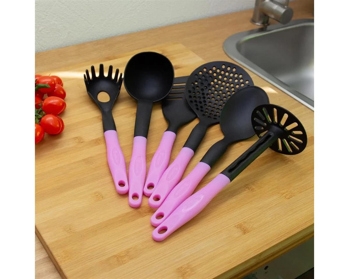 Lantelme Kochbesteck-Set 6-tlg. Rosa Kunststoff