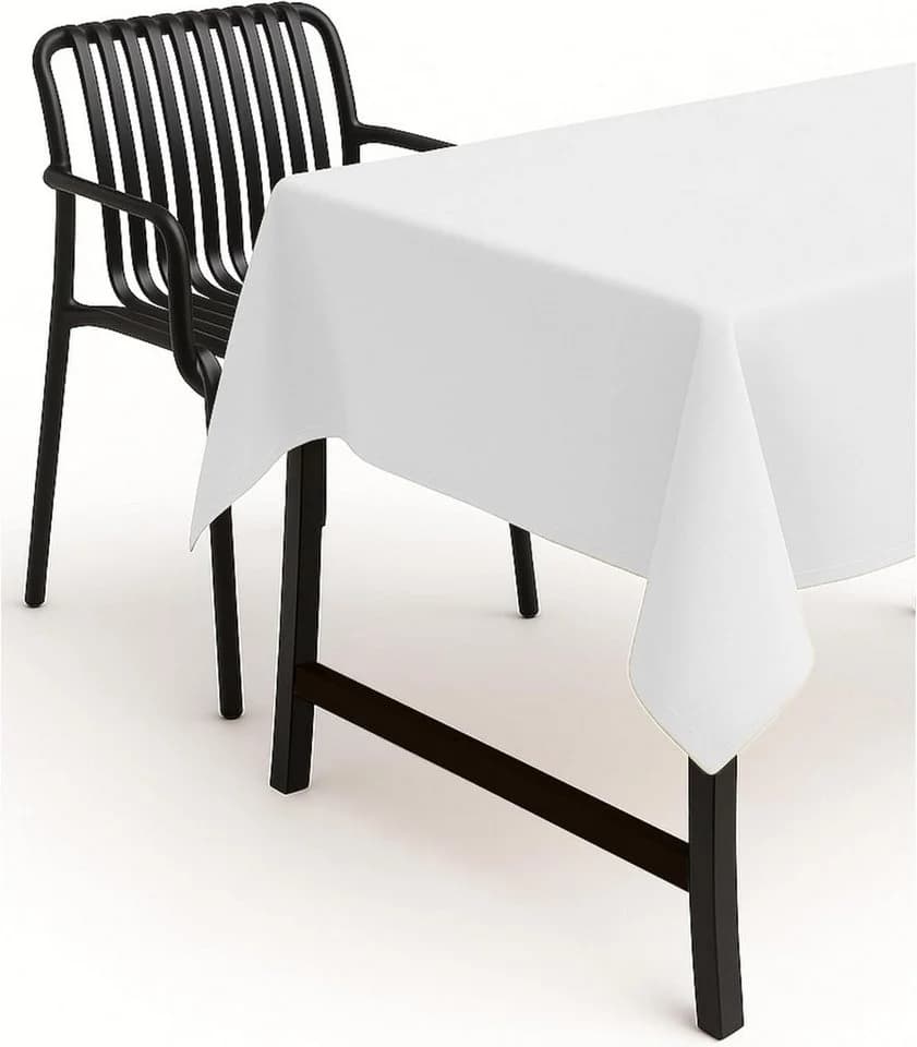 texpot Tischdecke Lotuseffekt Leinenoptik Bügelfrei Fleckschutz Weiß - Bild 2