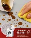 texpot Tischdecke Lotuseffekt Leinenoptik Grau Bügelfrei Fleckschutz Bild 4