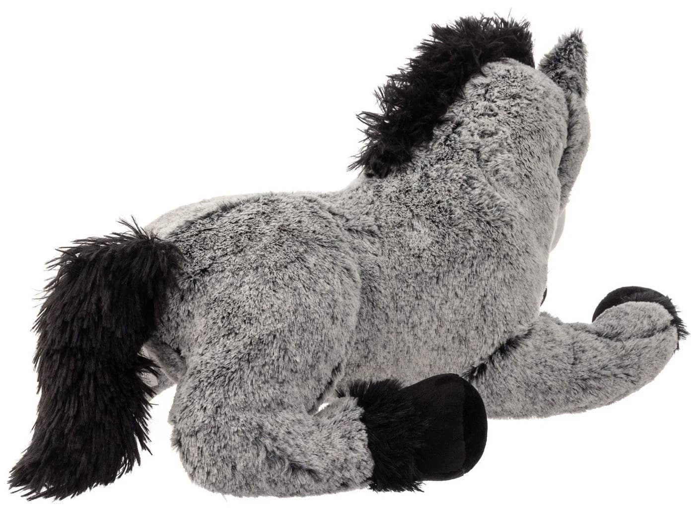 Mel-O-Design Kuscheltier Plüsch Pferd Liegend Schwarz