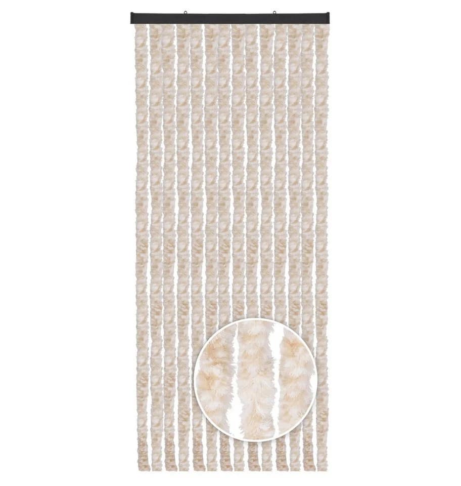 Arsvita Flauschvorhang Insektenschutz 56x185cm Beige/Weiß Chenille - Bild 2