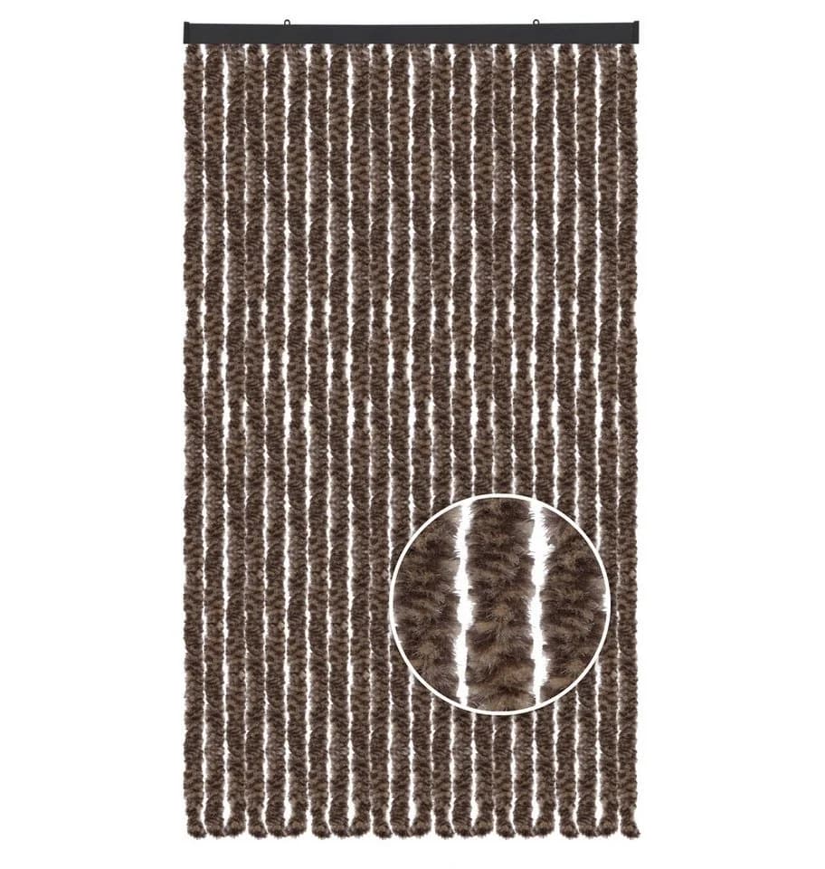 Arsvita Flauschvorhang Insektenschutz Beige/Braun 100x220 cm mit Ösen - Bild 2