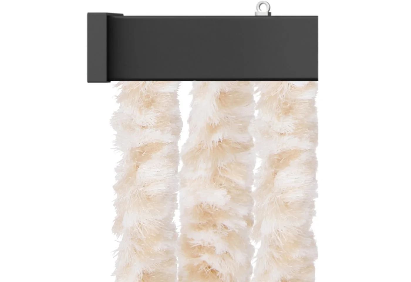 Arsvita Flauschvorhang Insektenschutz Beige/Weiß Chenille