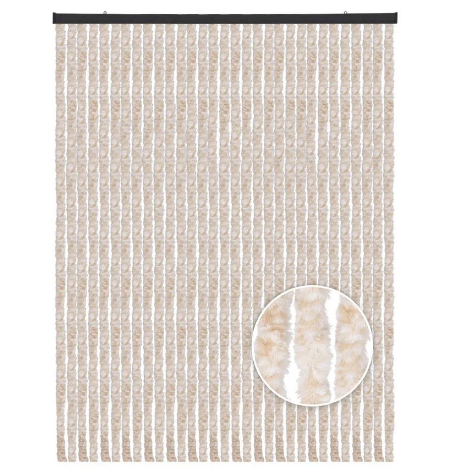 Arsvita Flauschvorhang Insektenschutz Beige/Weiß Chenille - Bild 2