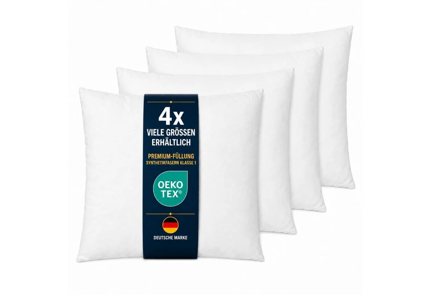 Bestlivings Premium Innenkissen 4er-Pack Weiß Polyester Füllung - Bild 2