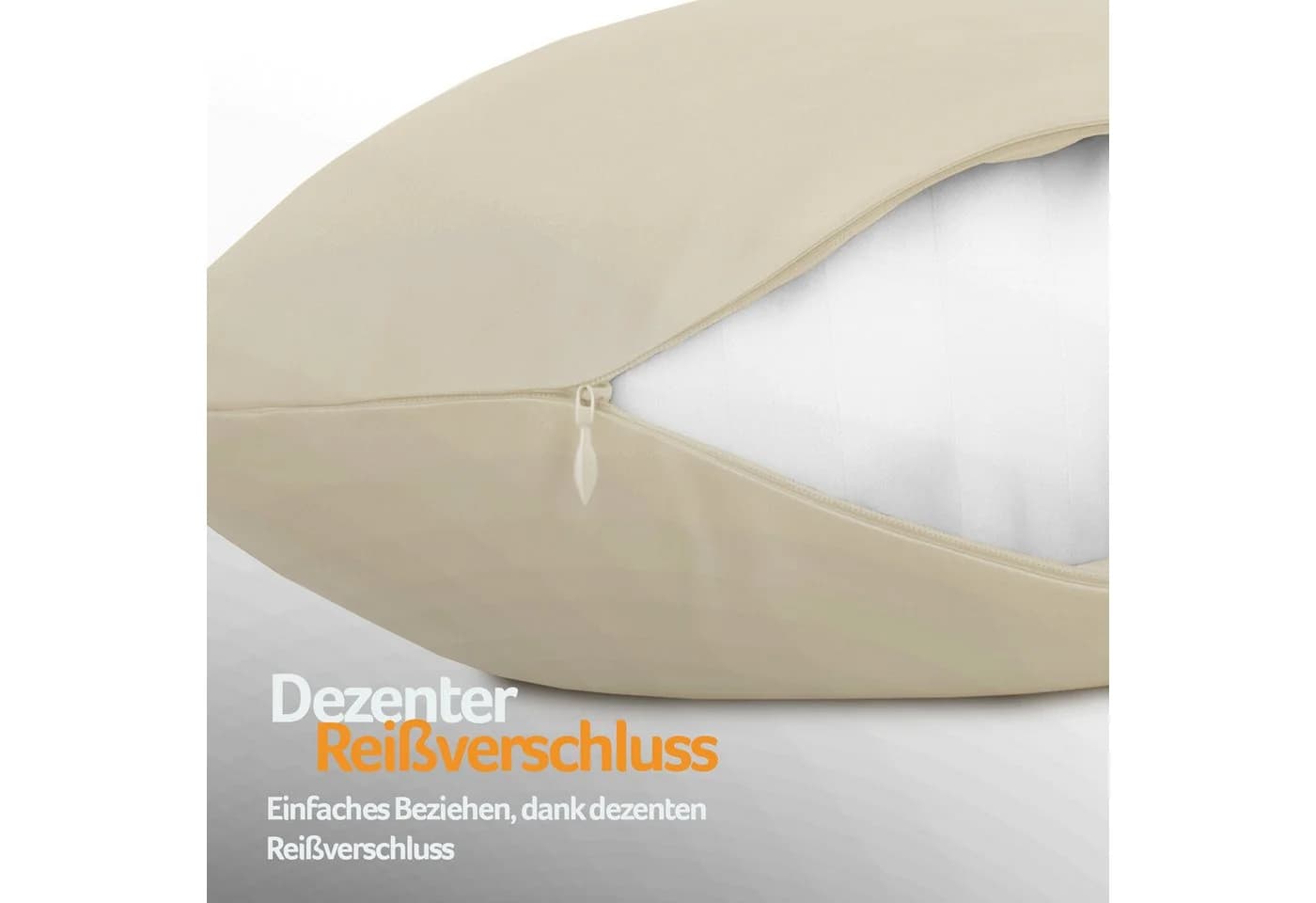 Bestlivings Kissenbezug „Ellen“ Beige 100% Polyester mit Reißverschluss - Bild 5