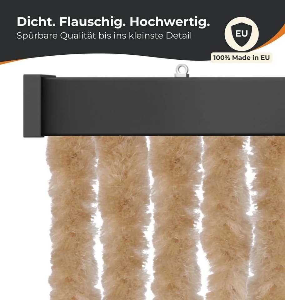 Arsvita Flauschvorhang Insektenschutz 56x185cm Grau