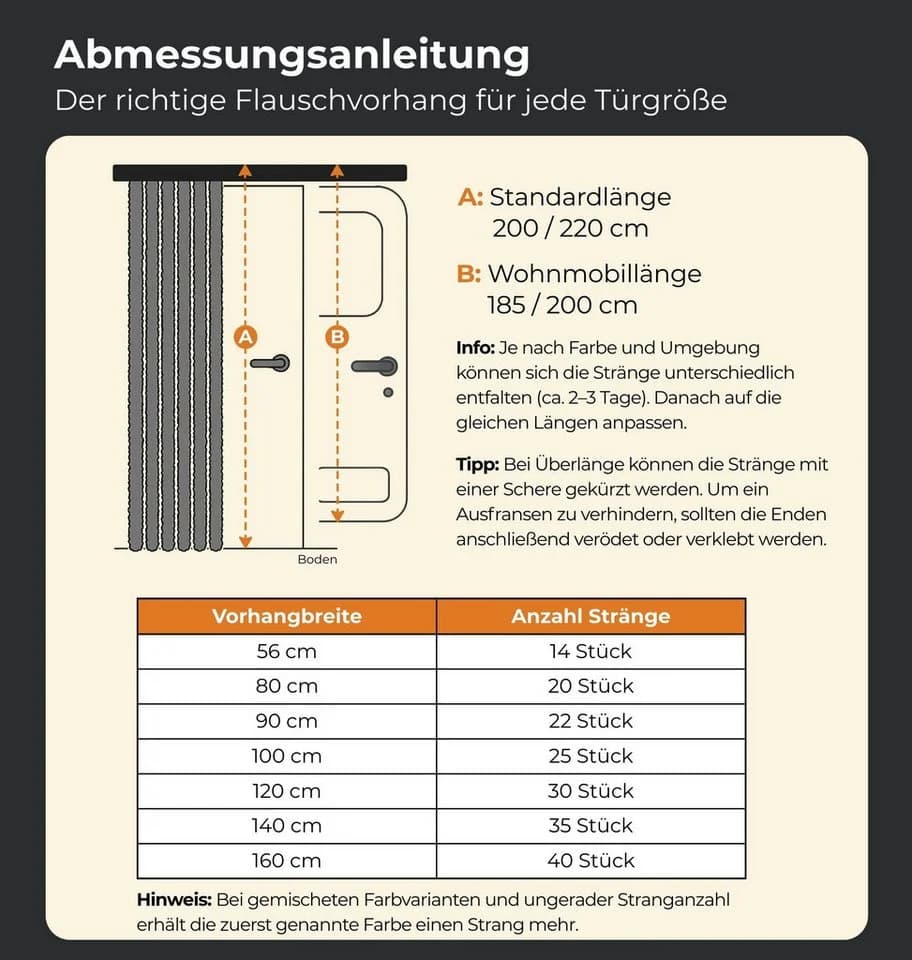 Arsvita Türvorhang Flauschvorhang Insektenschutz Polypropylen Braun - Bild 3